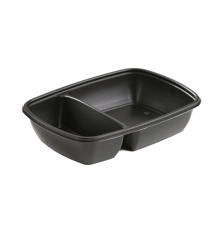 Plastikbehälter PP rechteckig schwarz 2-g 23x16,5x5cm Plastikbehälter PP rechteckig schwarz 2-g 23x16,5x5cm