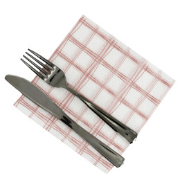 Papierservietten Kariert rot 33x33cm 1-lagig (3.840 Stück)