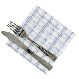 Papierservietten Kariert blau 33x33cm 1-lagig (3.840 Stück)