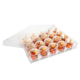 Kit Plastiktablett Kapazität 20 plastikschale Runde (1 Einheit)