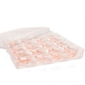 Kit Plastiktablett Kapazität 16 plastikschale Sechseckige (1 Einheit)
