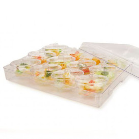 Kit Plastiktablett Kapazität 12 plastikschale Ovale (12 Einheit)