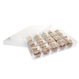 Kit Plastiktablett Kapazität 20 plastikschale Quadrat (1 Einheit)