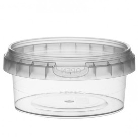 Verpackungsbecher aus Plastik rund Verschluss 180ml Ø9,5 (252 Einh.)