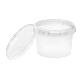 Verpackungsbecher aus Plastik rund Verschluss 280ml Ø9,5 (475 Einh.)