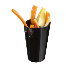 Plastikbecher "Conico Alto" Schwarz 70 ml (25 Stück)