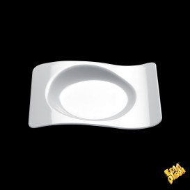 Plastikteller "Forma" weiß 8,0x6,6 cm (50 Stück)