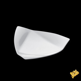 Plastikteller "Vela" weiß 8,5x8,5 cm (50 Stück)