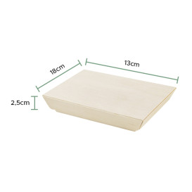 Deckel aus Holz für Teller Samourai 180x130mm (100 Stück)