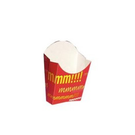 Envase Carton Fritas Mediana 9,7x4,2x12,5cm (Paq.50 unid.)