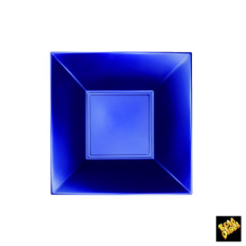 Plastikteller Tiefe Quadratisch Blau 180mm (25 Stück)