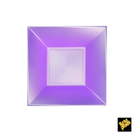 Plastikteller Tiefe Quadratisch Violett 180mm (150 Stück)