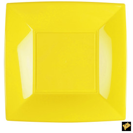 Plastikteller Flach Quadratisch Silber 290mm (12 Stück)