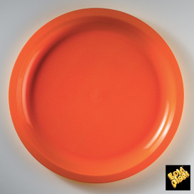 Plastikteller Rund Orange Ø290mm (150 Stück)