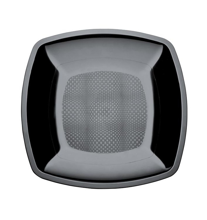 Plastikteller Flach Schwarz PS 180mm (25 Stück) Plastikteller Flach Schwarz PS 180mm (25 Stück)