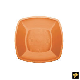 Plastikteller Flach Orange 230mm (25 Stück)