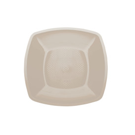 Plastikteller Flach Beige 230mm (25 Stück)