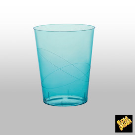 Becher aus Hartplastik Türkis Transp. PS 350ml (50 Stück)