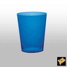 Becher aus Hartplastik Blau Transp. PS 350ml (50 Stück)