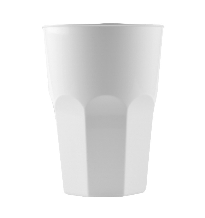 Plastikbecher für Cocktail Weiß PP Ø84mm 350ml (200 Stück) Plastikbecher für Cocktail Weiß PP Ø84mm 350ml (200 Stück)