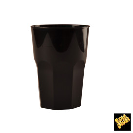 Plastikbecher für Cocktail Schwarz PP Ø84mm 270ml (20 Stück)
