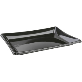 Plastikplatte rechteckig schwarz 35x16cm (300 Stück)