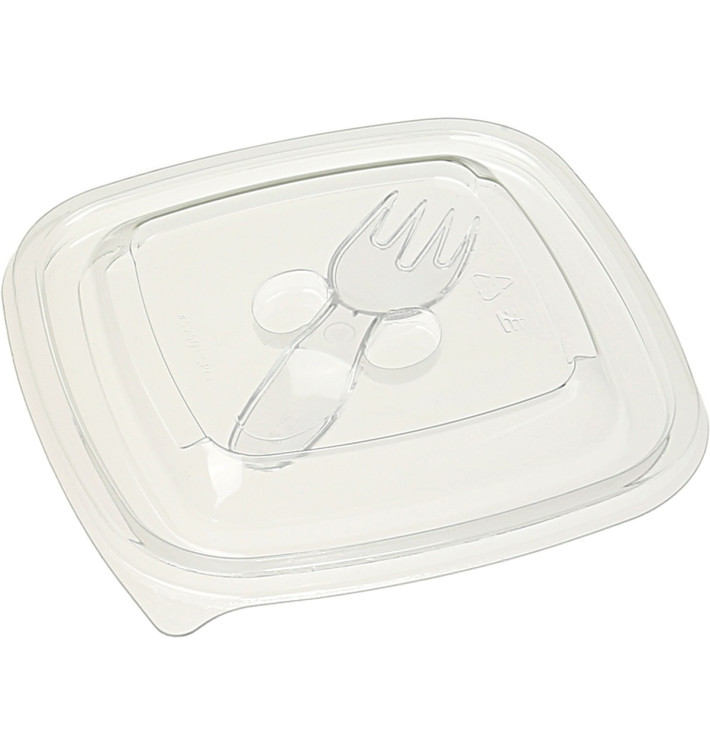 Deckel für Salatschale aus Plastik PET 120x120mm (50 Stück)