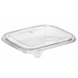 Deckel Flach für Plastiksalatschale PET 12x12cm (50 Stück)