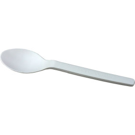 Rührstäbchen Löffel Bio PLA Weiß 120mm (100 Stück)