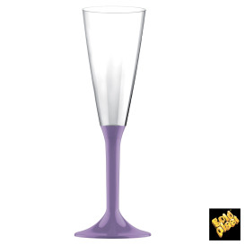 Sektflöte Plastik mit Flieder Fuß 160ml (20 Stück)