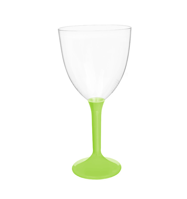 Glass aus Plastik für Wein Grasgrün Fuß 300ml (200 Stück) Glass aus Plastik für Wein Grasgrün Fuß 300ml (200 Stück)