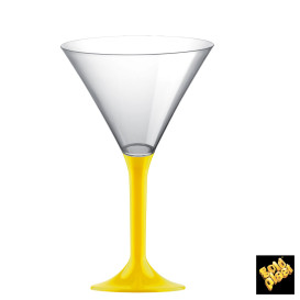 Martinigläser aus Plastik mit Gelb Fuß 185ml (200 Stück)