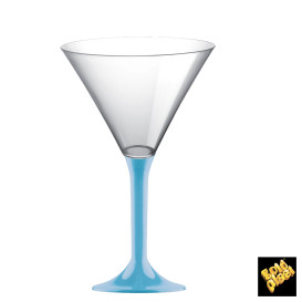Martinigläser aus Plastik mit Türkis Fuß 185ml (200 Stück)