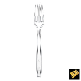 Weiße Plastikgabel 190mm (100 Stück)