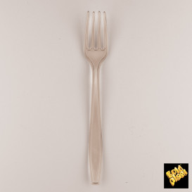 Creme Plastikgabel 190mm (50 Stück)
