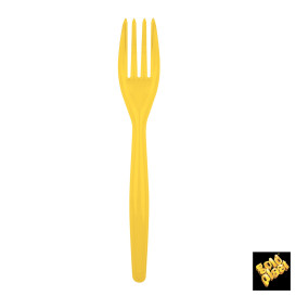 gelb Plastikgabel Easy 180mm (240 Stück)