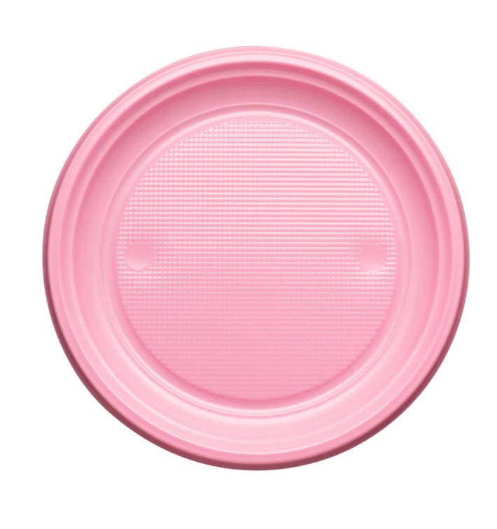 Plastikteller Flach Rosa PS 170mm (1100 Stück) Plastikteller Flach Rosa PS 170mm (1100 Stück)