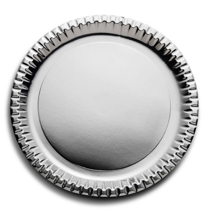 Pappteller Rund Silber 230mm (300 Stück) Pappteller Rund Silber 230mm (300 Stück)