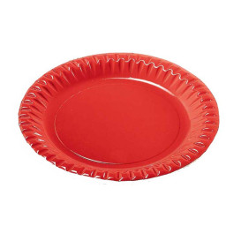 Pappteller Rund Rot 290mm (6 Stück)