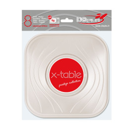 Plastikteller Platz flach Perle PP 180mm (120 Stück)