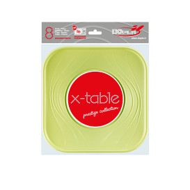 Plastikteller Platz flach Lime PP 230mm (120 Stück)