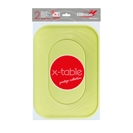Plastiktablett Lime PP 330x230mm (2 Stück)