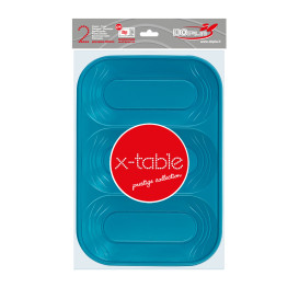 Plastiktablett 3C Türkis PP 330x230mm (2 Stück)