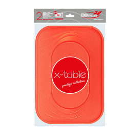 Plastiktablett Orange PP 330x230mm (2 Stück)