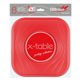 Plastikteller Platz flach Orange PP 230mm (8 Stück)