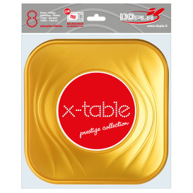 Plastikteller Platz flach Rot PP 230mm (8 Stück)