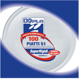 Plastikteller weiß PS 220 mm (1400 Einh.)
