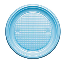 Plastikteller PS Flach Hellblau Ø220mm (30 Stück)