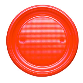 Plastikteller PS flach Orange Ø170mm (50 Stück)