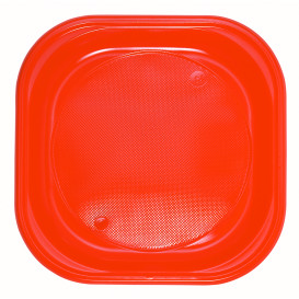 Plastikteller Platz PS flach Orange 200x200mm (30 Stück)